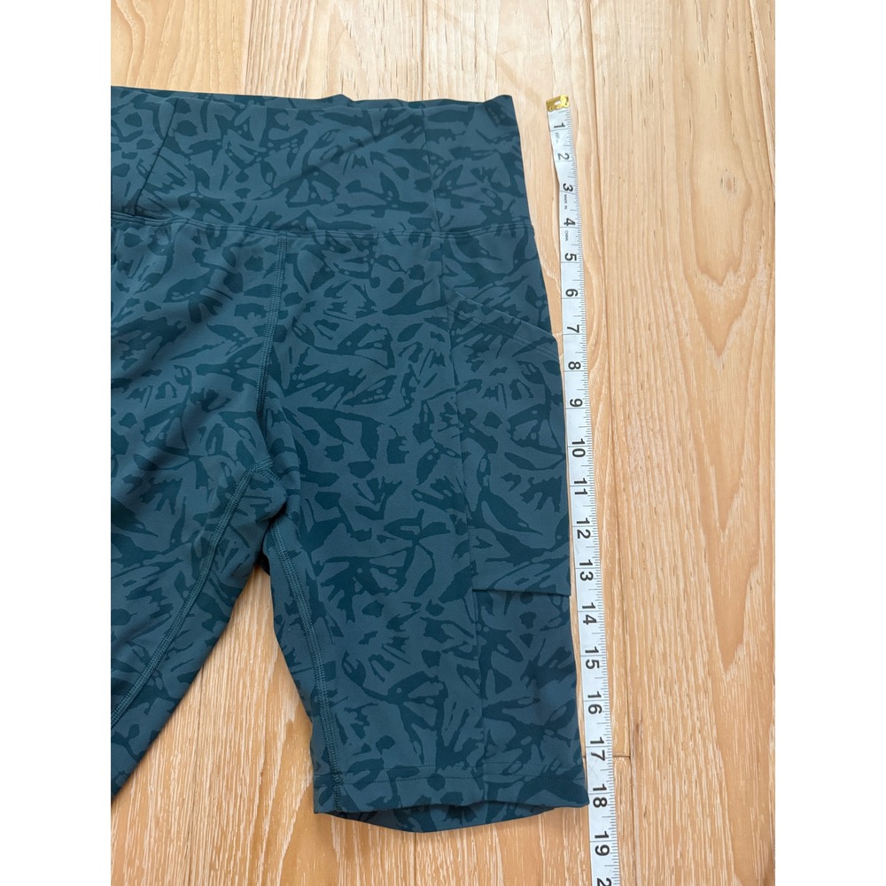 REI Co-op Womens Teal Abstract Print Crop Top and Biker Shorts Set Medium - Picture 8 of 11